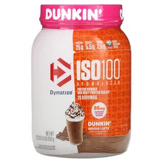 ISO100® Hydrolyzed, 100% Whey Protein Isolate, Dunkin’ Mocha Latte, 1.4 lb (650 g)