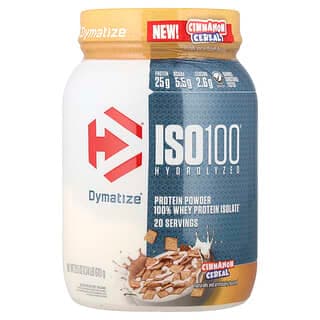ISO100® Hydrolyzed, 100% Whey Protein Isolate, Cinnamon Cereal, 1.34 lb (610 g)