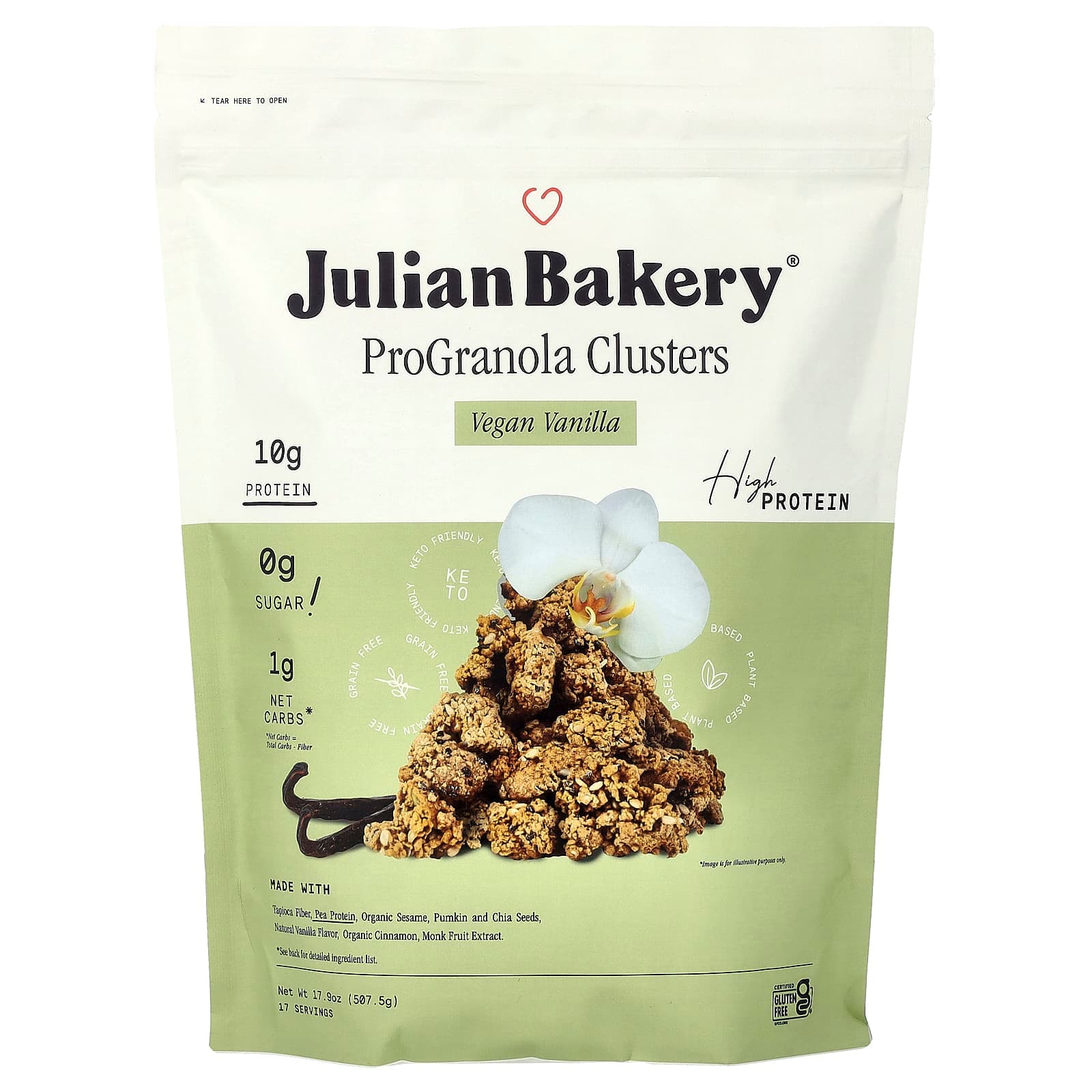 ProGranola Clusters, Vegan Vanilla