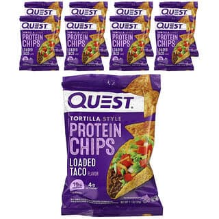 Tortilla Style Protein Chips, Loaded Taco