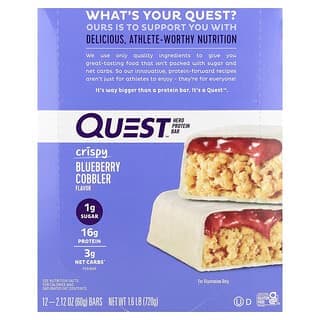 Hero Protein Bar, Crispy Blueberry Cobbler