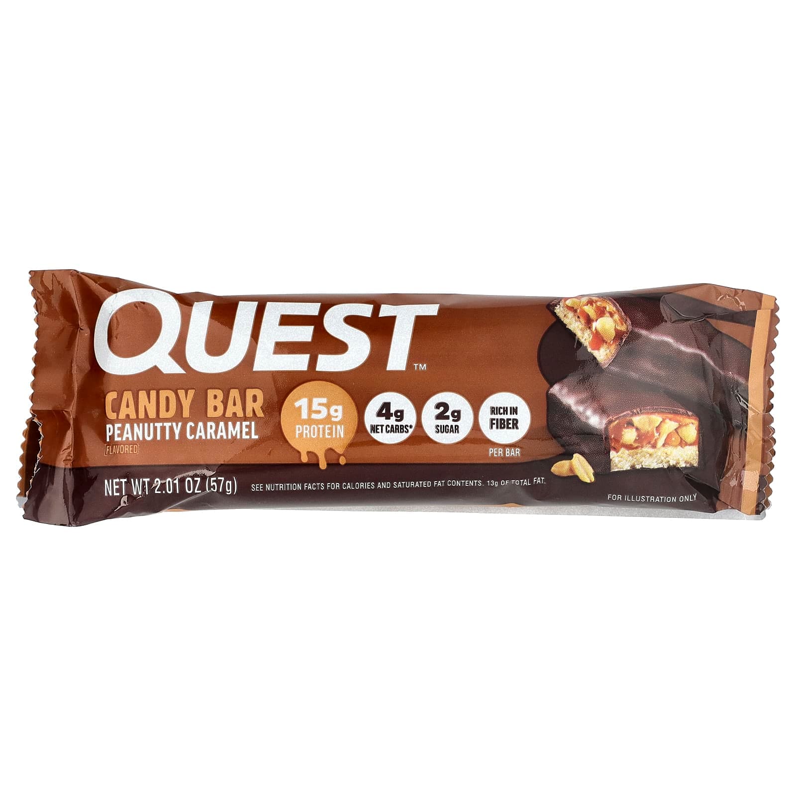 Quest Candy Bar, Peanutty Caramel
