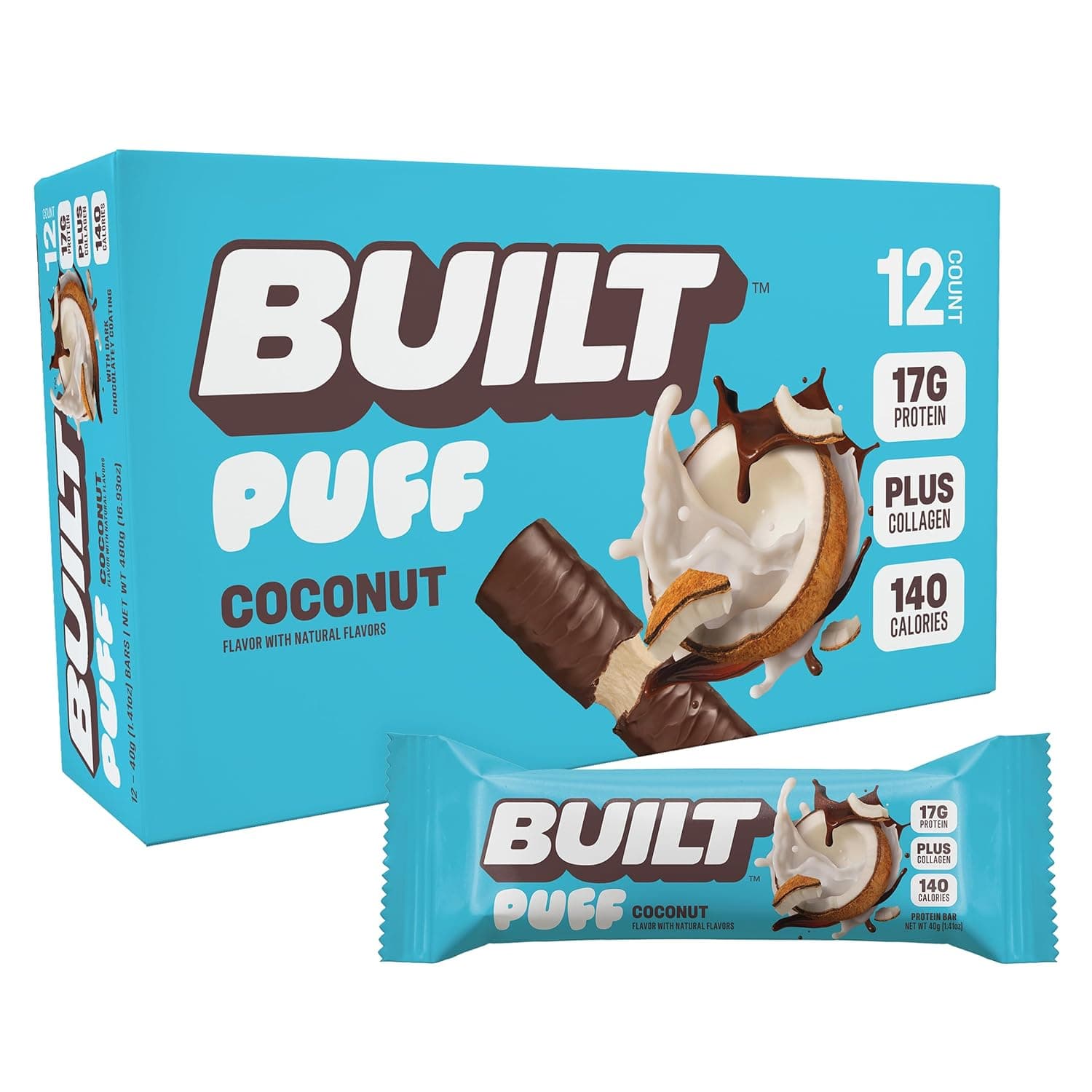 BUILT Bar Puff Protein Bars (Coconut)