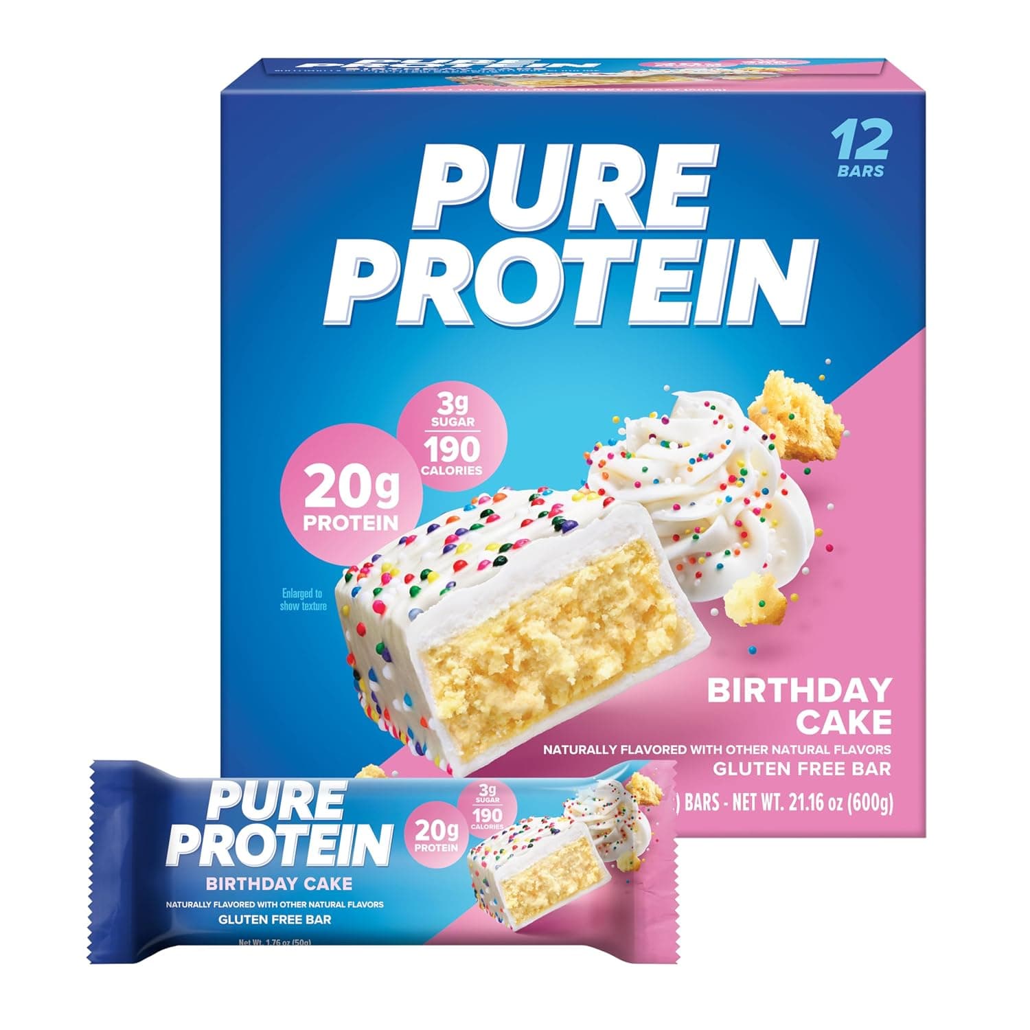 Pure Protein Bars (Birthday Cake)
