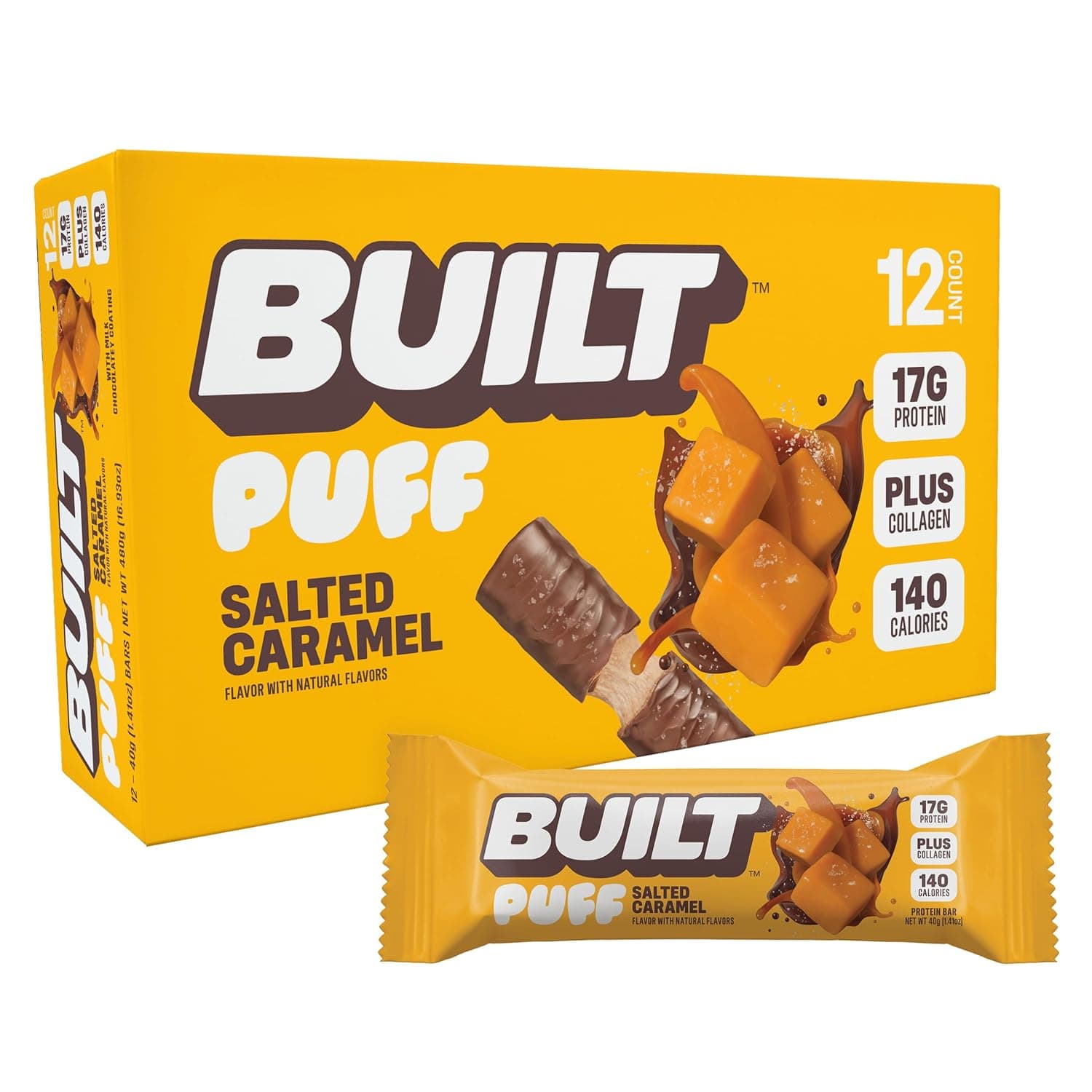BUILT Bar Puff Protein Bars (Salted Caramel)